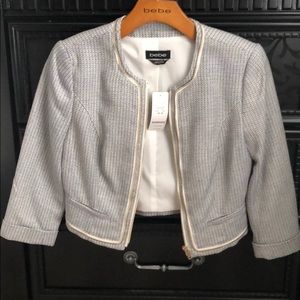 Bebe zip front jacket size 0